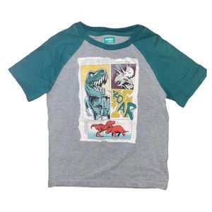 365 Kids Garanimals gray & green dinosaur t shirt boys size 6